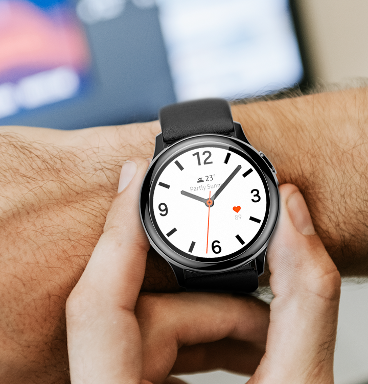 Galaxy Watch Active 2 40mm Araree Pure Diamond Pet Ekran Koruyucu Renksiz