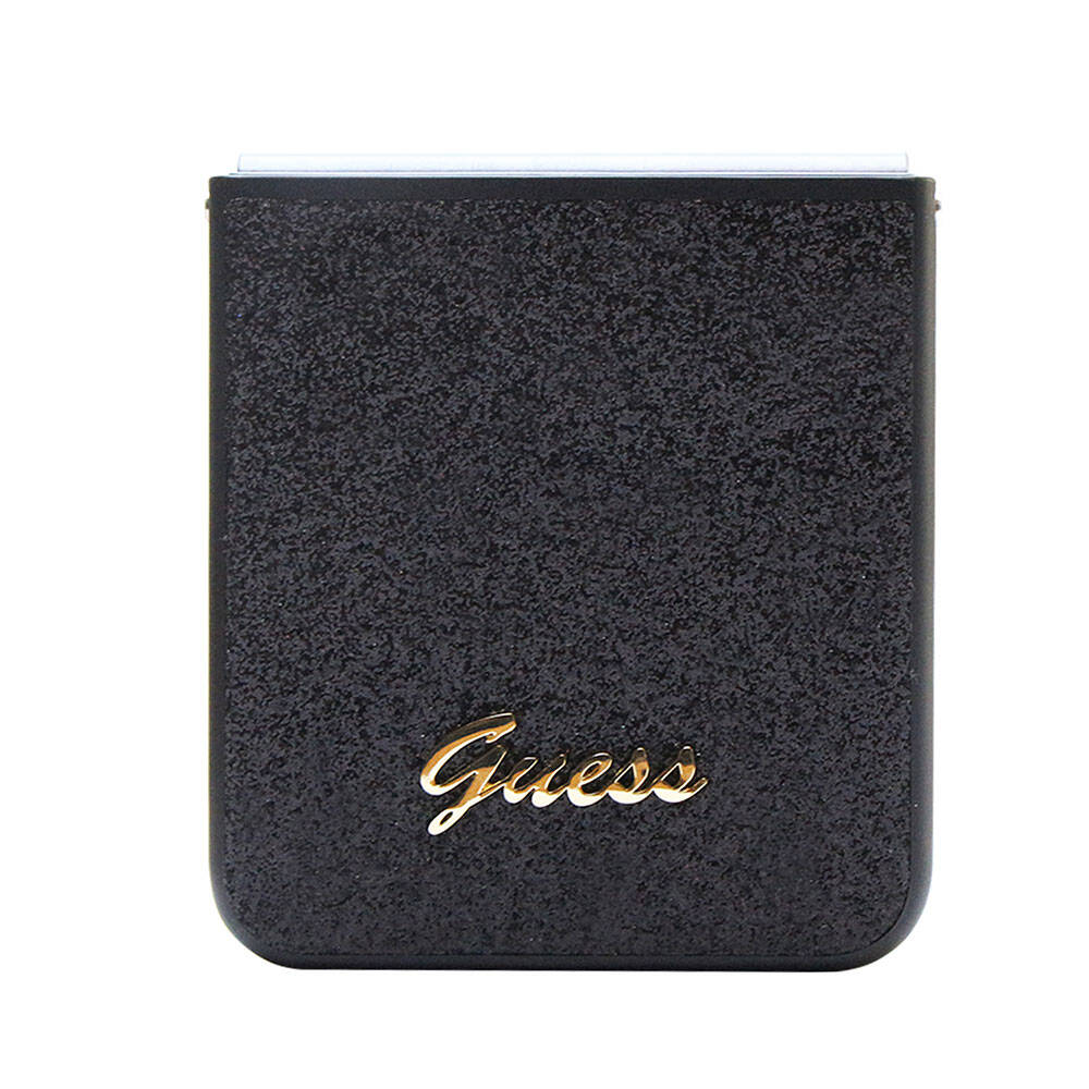 Galaxy Z Flip 5 Kılıf Guess Orjinal Lisanslı Yazı Logolu Glitter Script Kapak Pembe