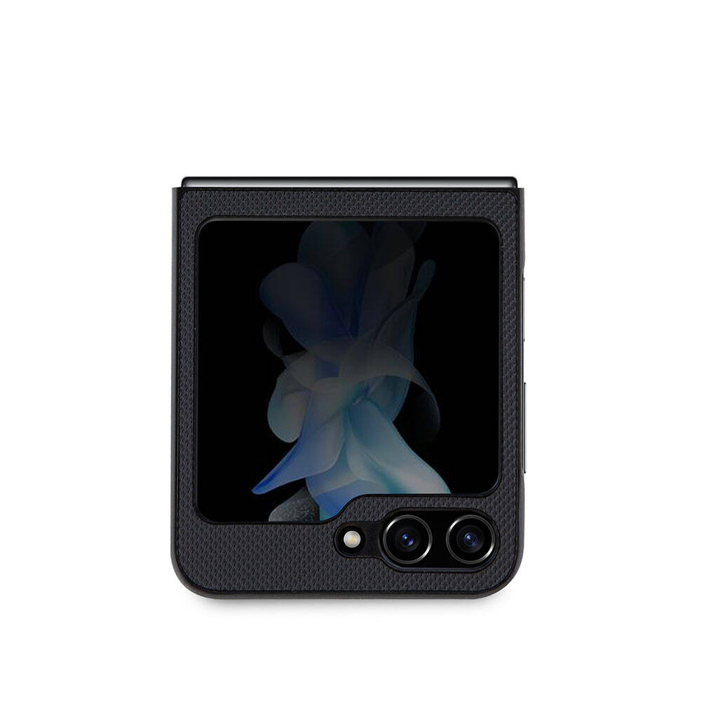 Galaxy Z Flip 5 Kılıf Lacoste Orjinal Lisanslı PU Pike Desenli Arka Yüzey İkonik Timsah Dokuma Logolu Kapak Yeşil