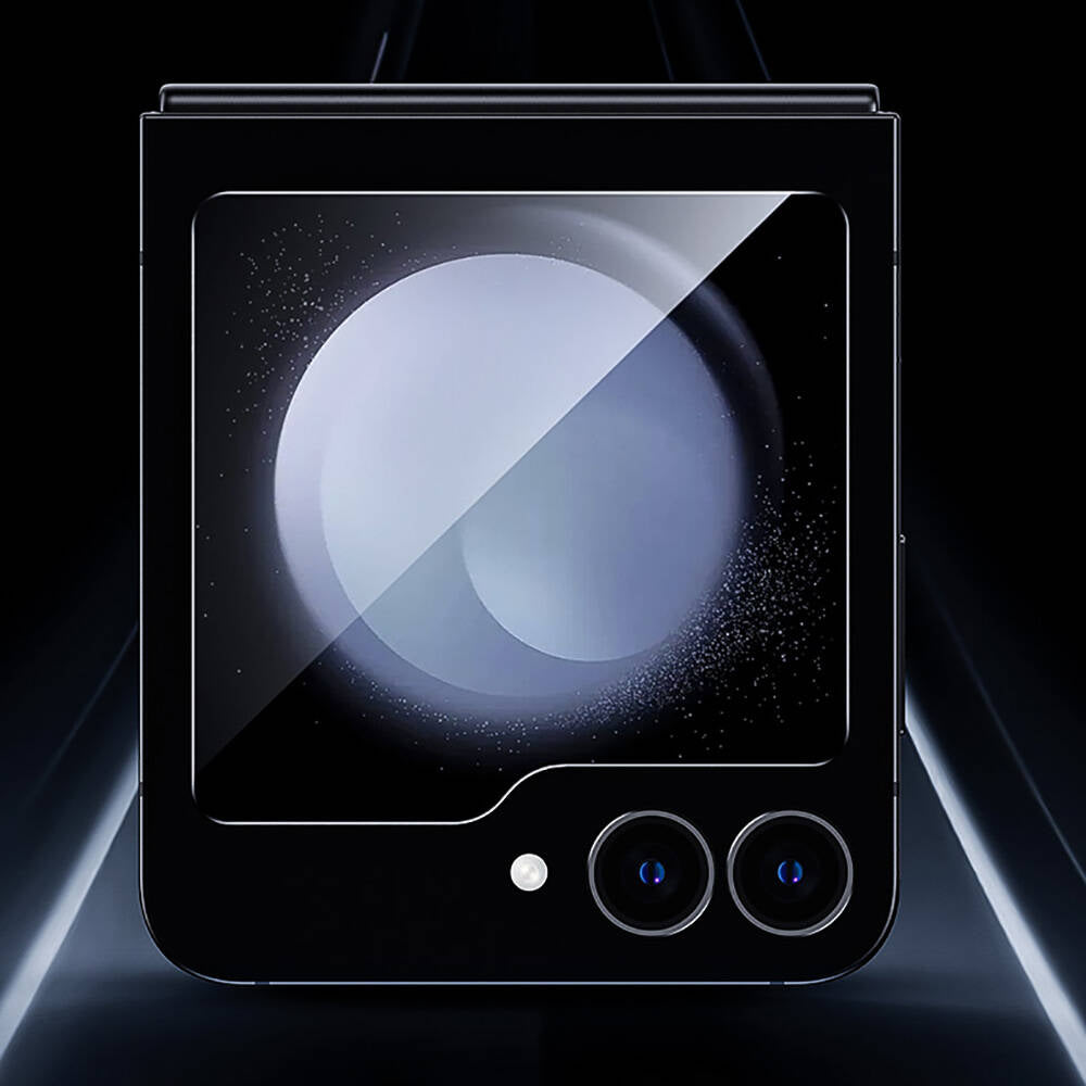 Galaxy Z Flip 6 Benks Glass Warrior HD Cam Ekran Koruyucu + Kolay Uygulama Aparatlı Siyah
