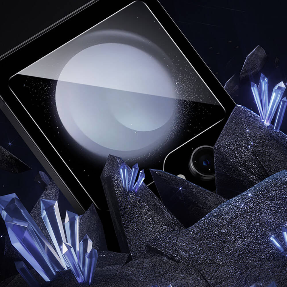 Galaxy Z Flip 6 Benks Glass Warrior HD Cam Ekran Koruyucu + Kolay Uygulama Aparatlı Siyah