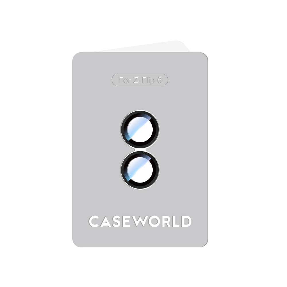 Galaxy Z Flip 6 CaseWorld Alloy Serisi Oleofobik Anti Reflective Kamera Lens Koruyucu Gümüş