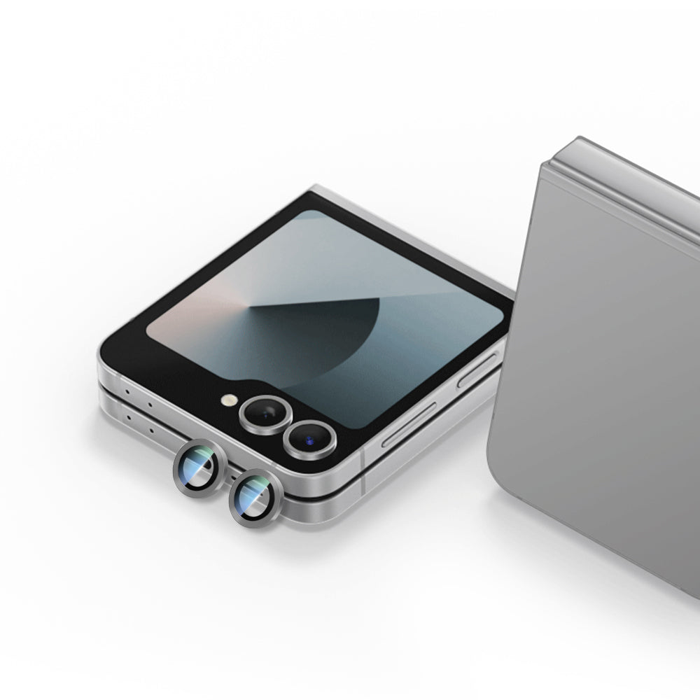 Galaxy Z Flip 6 CaseWorld Alloy Serisi Oleofobik Anti Reflective Kamera Lens Koruyucu Siyah