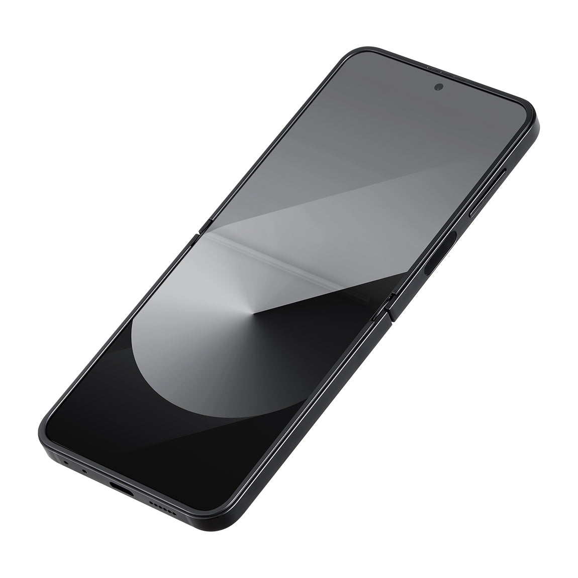 Galaxy Z Flip 6 Kılıf M-safe Şarj Özellikli 600D Aramid Fiber Pitaka Ultra-Slim Classic Serisi Black-Grey Twill Kapak Siyah-Gri