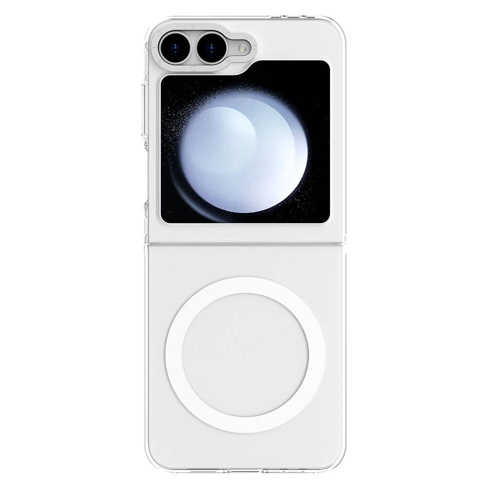 Galaxy Z Flip 6 Kılıf M-safe Şarj Özellikli Şeffaf Youngkit Crystal Shield Serisi Kapak Şeffaf