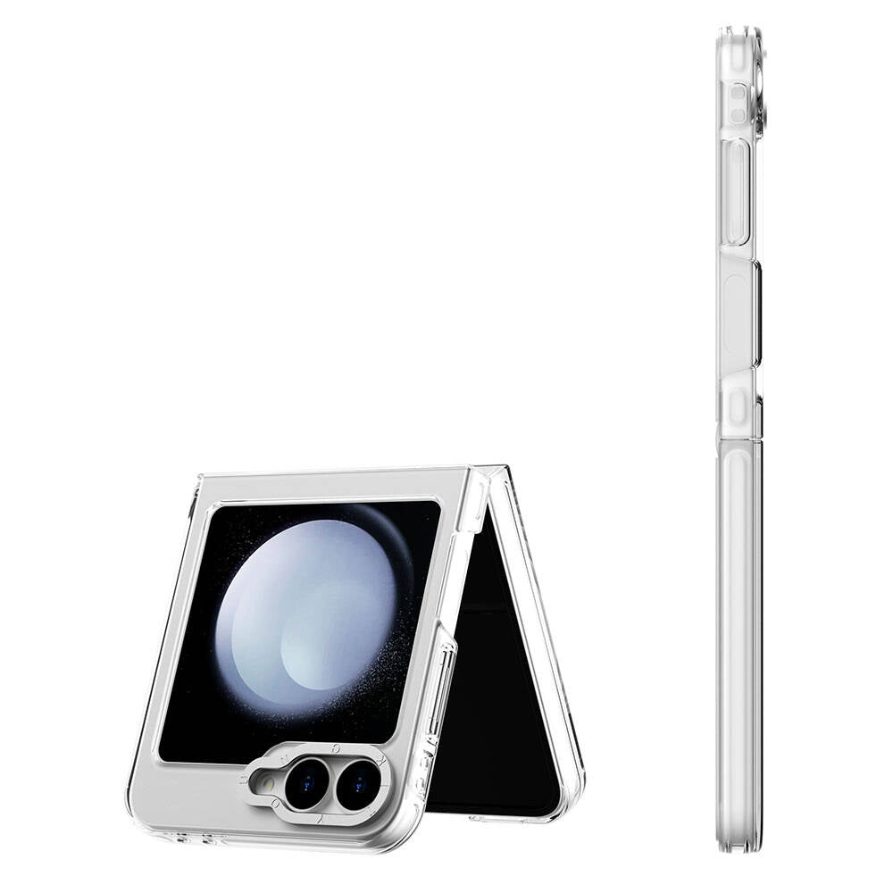 Galaxy Z Flip 6 Kılıf M-safe Şarj Özellikli Şeffaf Youngkit Crystal Shield Serisi Kapak Şeffaf