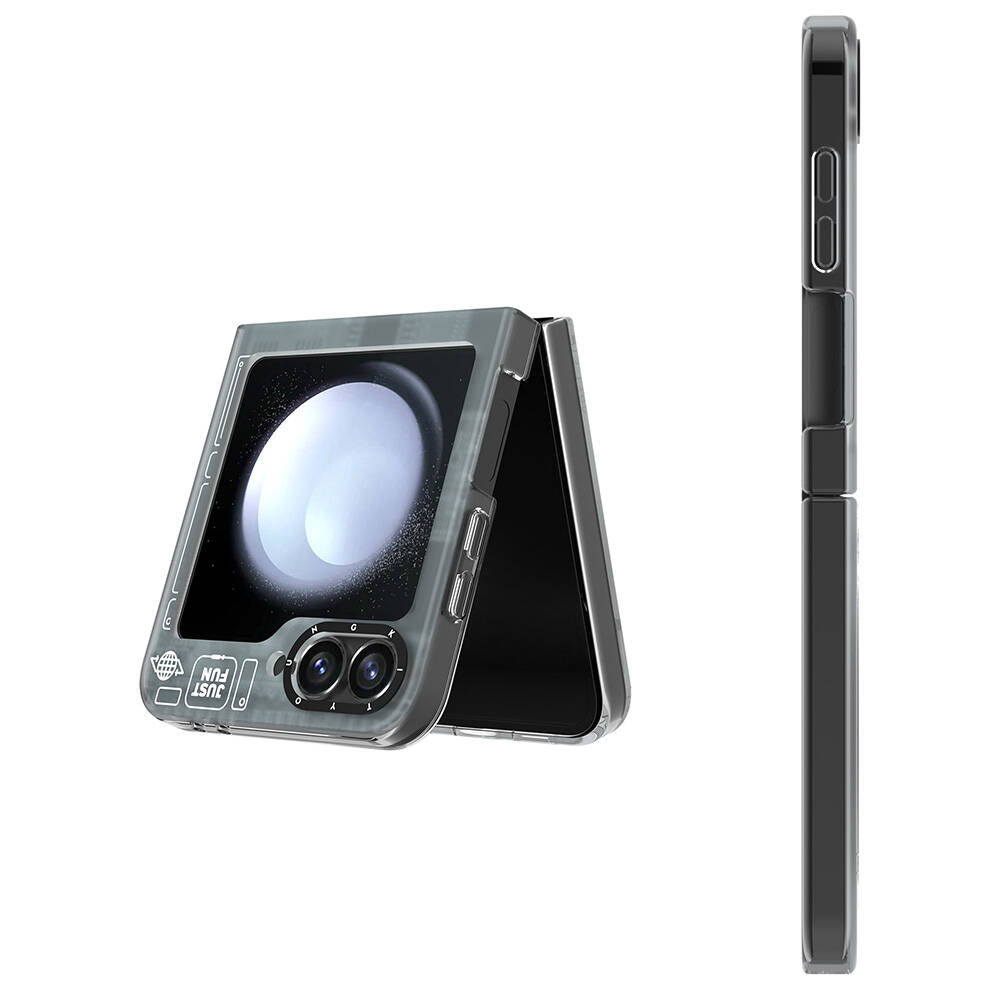 Galaxy Z Flip 6 Kılıf M-safe Şarj Özellikli Youngkit Technology Serisi Kapak Siyah