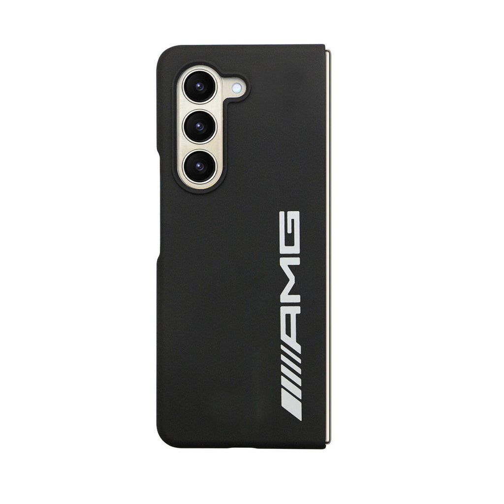 Galaxy Z Fold 5 Kılıf AMG M-safe Şarj Özellikli Büyük Logo Dizayn Orjinal Lisanslı Kapak Siyah