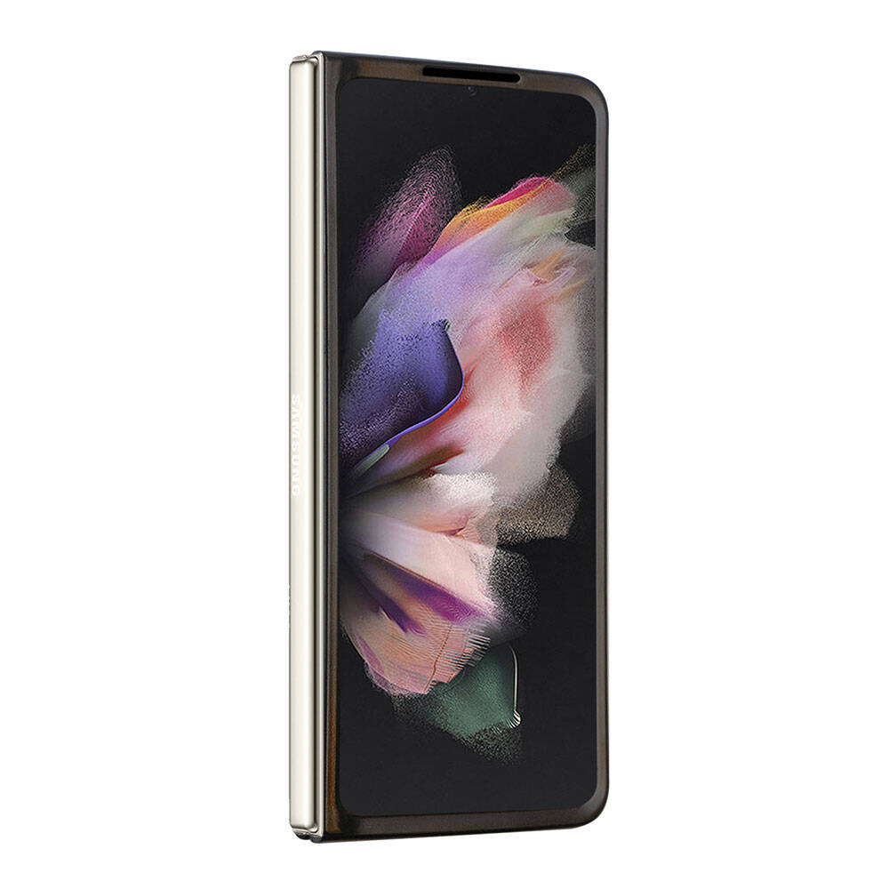 Galaxy Z Fold 5 Kılıf Guess Orjinal Lisanslı PU Deri Taşlı Üçgen Logo 4G Desenli Strass Kapak Siyah