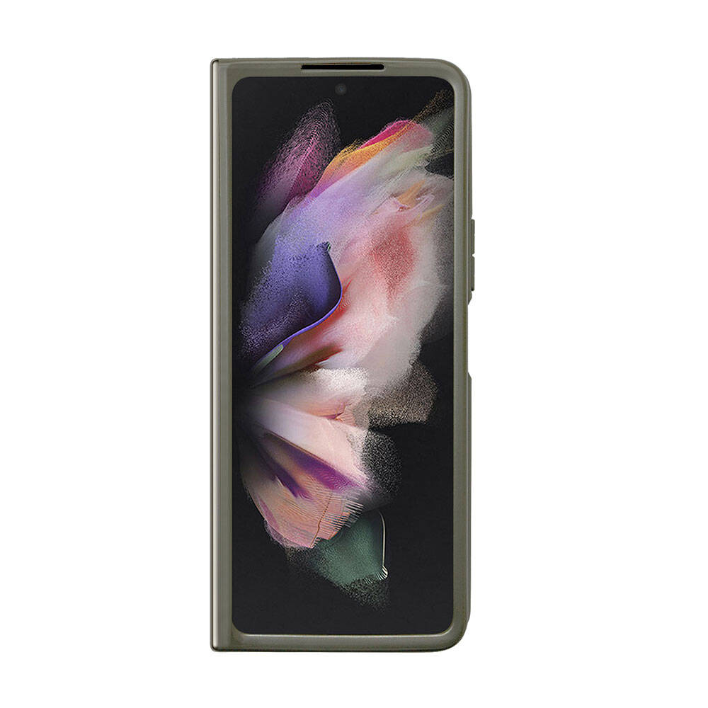 Galaxy Z Fold 5 Kılıf Guess Orjinal Lisanslı Yazı Logolu Glitter Flakes Kapak Haki