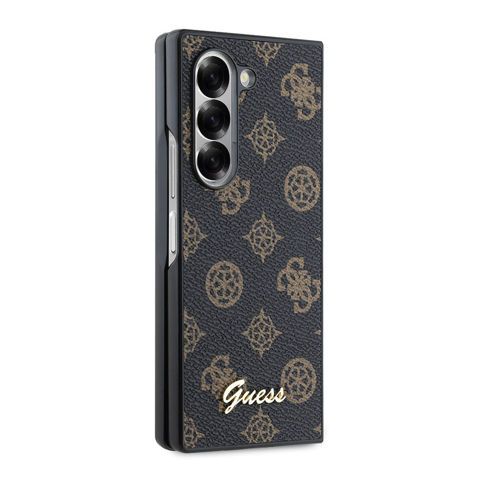 Galaxy Z Fold 6 Kılıf Guess Orjinal Lisanslı Peony Script Kapak Siyah