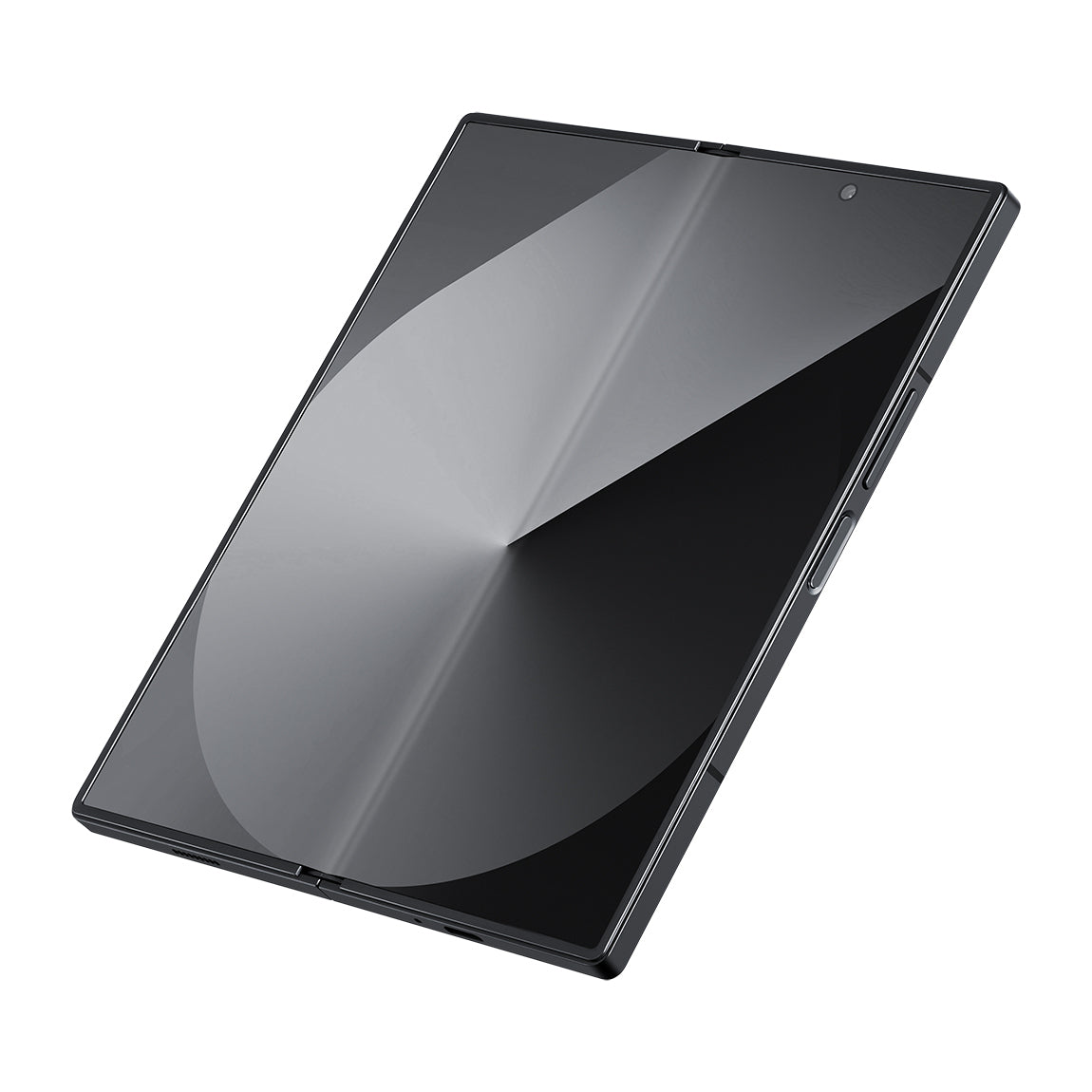 Galaxy Z Fold 6 Kılıf M-safe Şarj Özellikli 600D Aramid Fiber Pitaka Ultra-Slim Classic Serisi Black-Grey Twill Kapak Siyah-Gri