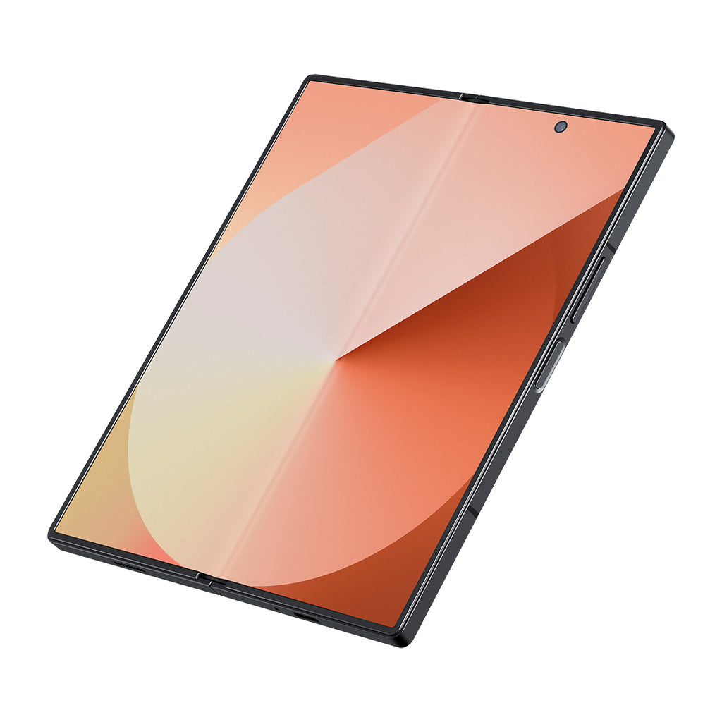 Galaxy Z Fold 6 Kılıf M-safe Şarj Özellikli Aramid Fiber Pitaka Tactile Woven Sunset-Moonrise Serisi Sunset Kapak Kahverengi