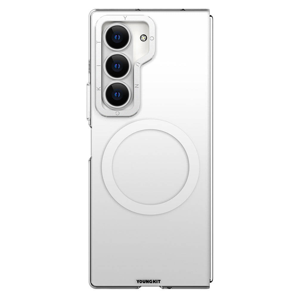 Galaxy Z Fold 6 Kılıf M-safe Şarj Özellikli Şeffaf Youngkit Crystal Shield Serisi Kapak Şeffaf