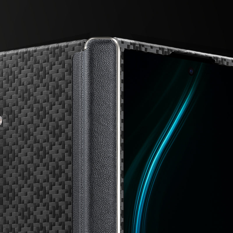 Galaxy Z Fold 7 Kılıf M-Safe Şarj Özellikli Benks ArmorAir ArmorGrid Serisi Kevlar Kapak Siyah