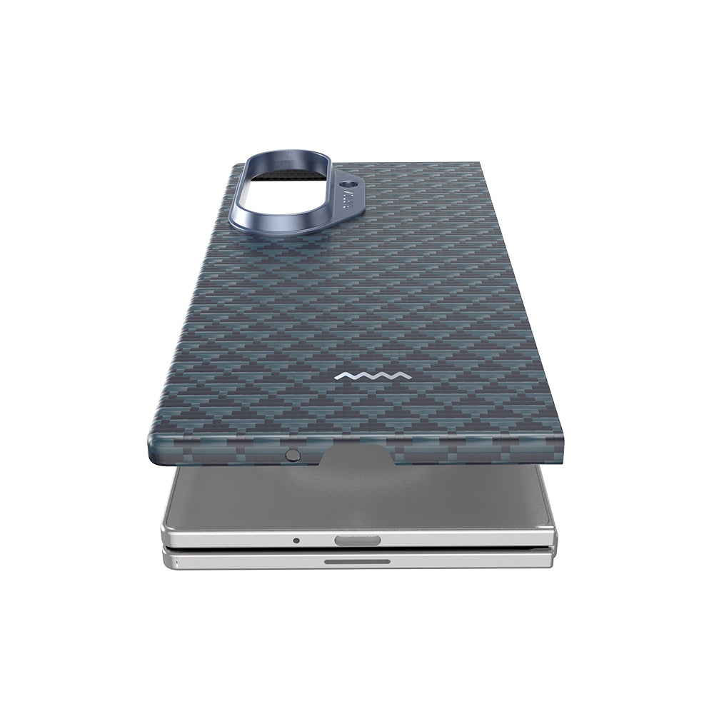 Galaxy Z Fold 7 Kılıf M-safe Şarj Özellikli Raptic Aramid Skin Origin Serisi Kapak Lacivert