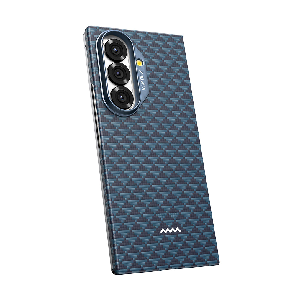 Galaxy Z Fold 7 Kılıf M-safe Şarj Özellikli Raptic Aramid Skin Origin Serisi Kapak Kahverengi