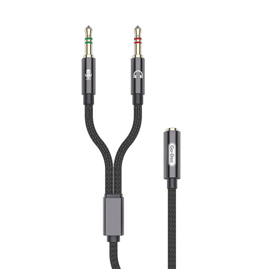 Go Des GAC-222 Mikrofonlu Kulaklık Dönüştürücü Siyah