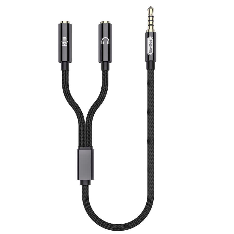 Go Des GAC-228 Kulaklık Ve Mikrofon Ucu Çoğaltıcı Siyah