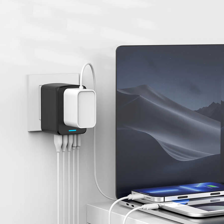 Go Des GD-B616 Çoklu Universal TR/US/UK/AUS/EU Uyumlu Şarj Adaptörü Max 35W Siyah