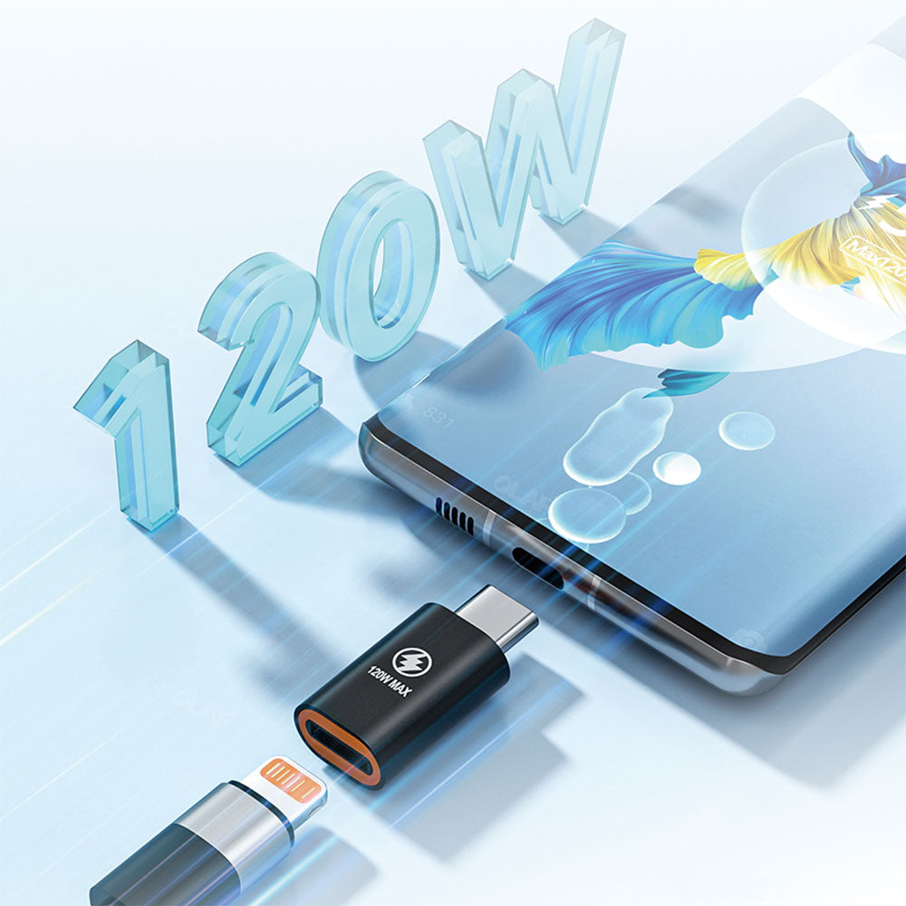 Go Des GD-CT063 Lightning to Type-C 120W Şarj ve Ses Destekli Dönüştürücü Gümüş