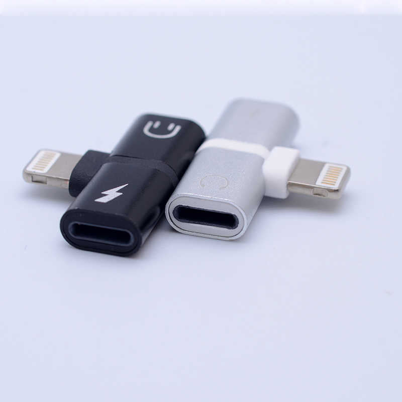 Go Des GD-CT013 2 in 1 Lightning Kulaklık ve Şarj Çevirici Connector Gri