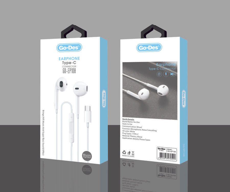 Go Des GD-EP108 Type-C Kulaklık Beyaz