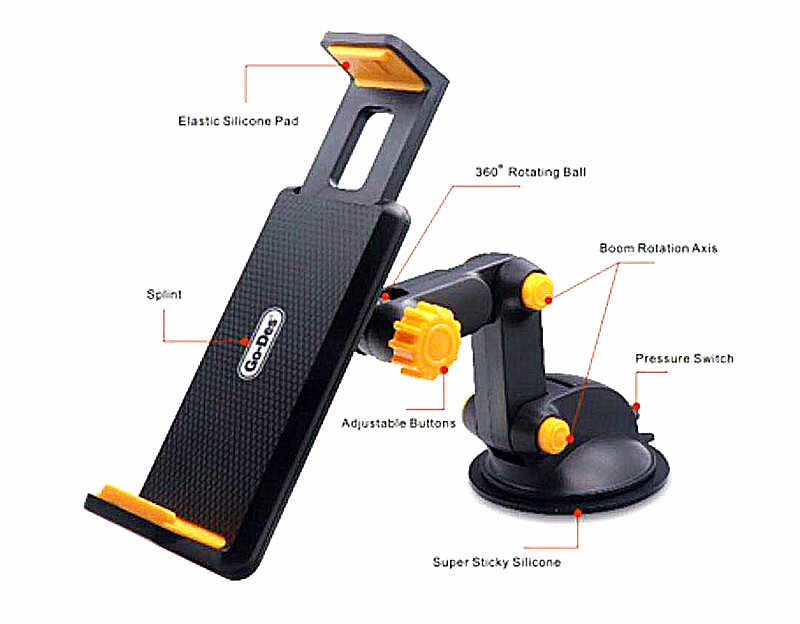 Go Des GD-HD706 Araç Telefon ve Tablet Tutucu Siyah