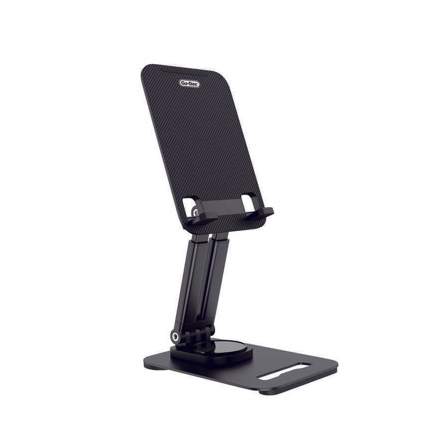 Go Des GD-HD778 Uzayabilen 360 Döner Başlıklı Metal Tablet Standı Siyah