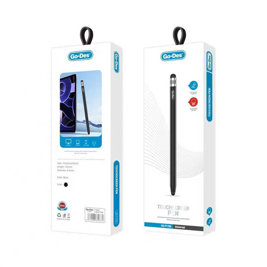 Go Des GD-P1106 Üniversal Telefon ve Tablet Dokunmatik Kalem Siyah