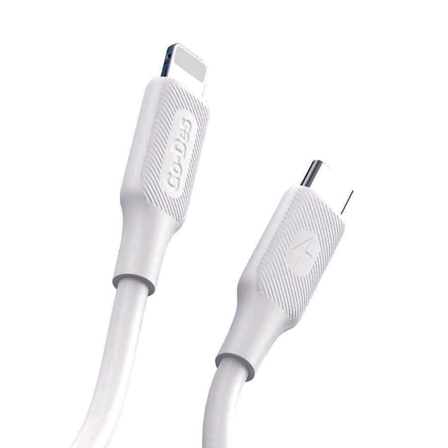 Go Des GD-UC572 Type-C to Lightning PD Hızlı Şarj Kablosu 20W 1 metre Beyaz