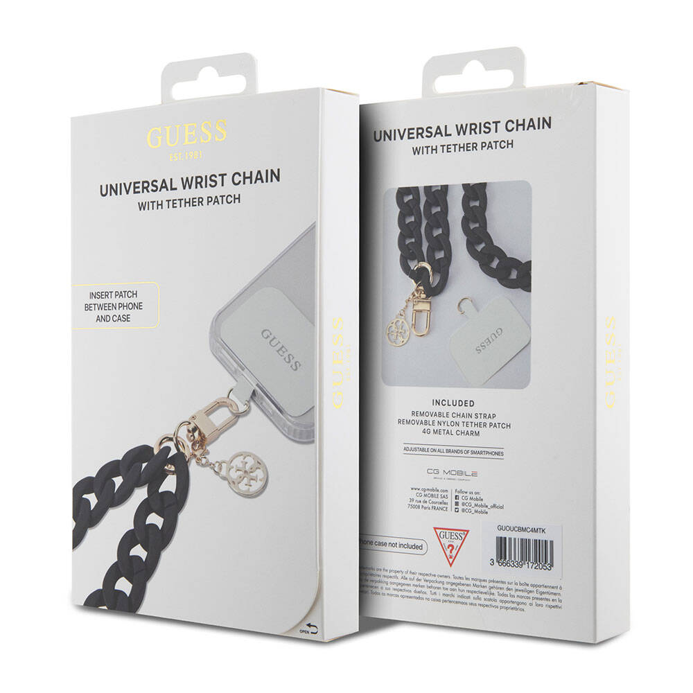 Guess Orjinal Lisanslı 4G Logolu Kalın Telefon Askı Zinciri Gold