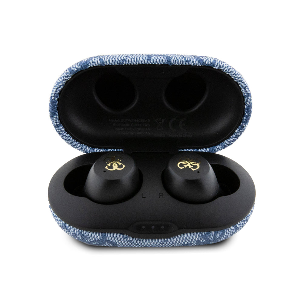 Guess Orjinal Lisanslı Klasik Metal Yazı Logolu TWS Kulak İçi Bluetooth Kulaklık Pembe