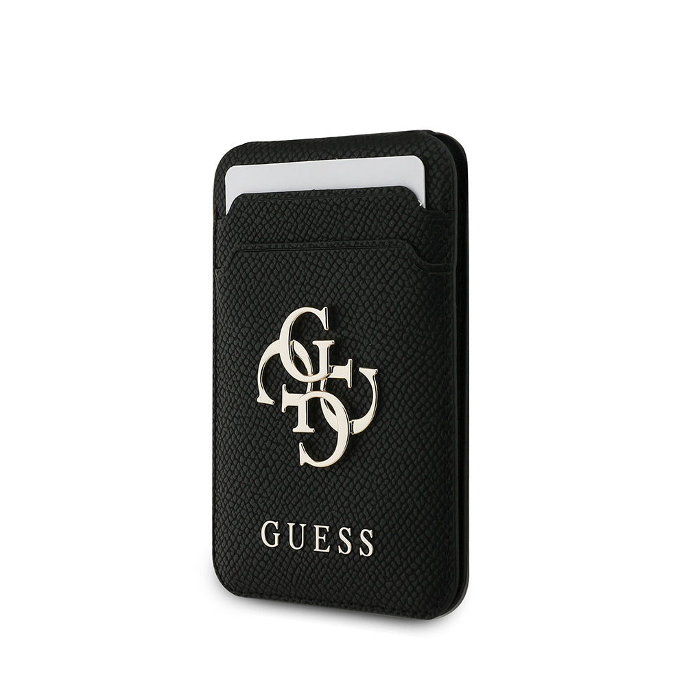 Guess Orjinal Lisanslı Metal Büyük 4G ve Yazı Logolu Standlı Magnetik Kartlık Siyah