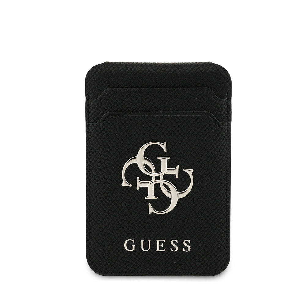 Guess Orjinal Lisanslı Metal Büyük 4G ve Yazı Logolu Standlı Magnetik Kartlık Siyah