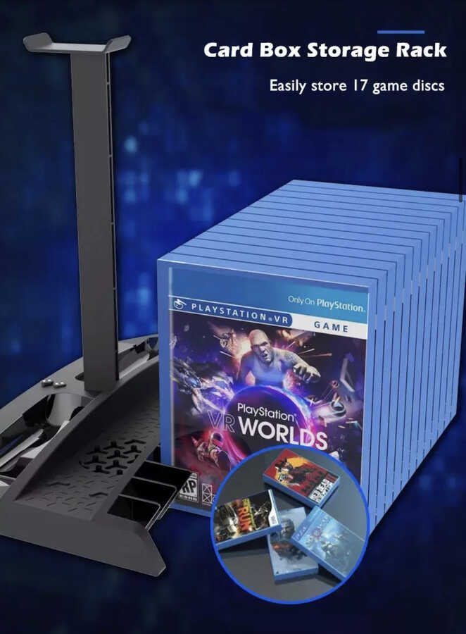 iPega PG-P4009 Playstation 4 Şarj İstasyonu ve Kulaklık Standı Siyah