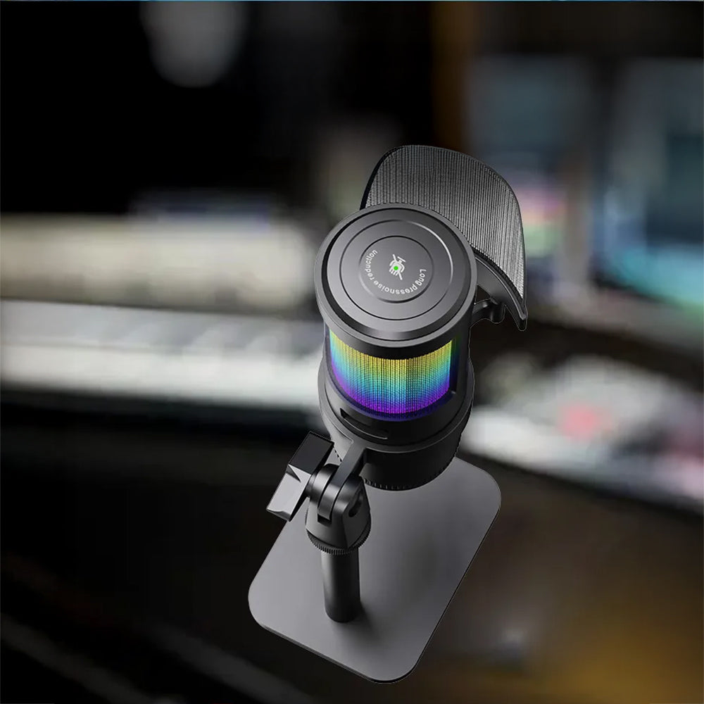 Jmary MC-PW13 Ayrılabilen Pop Filtreli Gürültü Önleyici 360° Dönebilen Tak Çalıştır USB Mikrofon Siyah