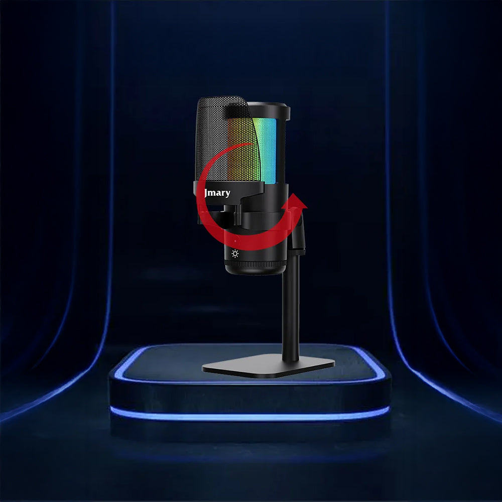 Jmary MC-PW13 Ayrılabilen Pop Filtreli Gürültü Önleyici 360° Dönebilen Tak Çalıştır USB Mikrofon Siyah