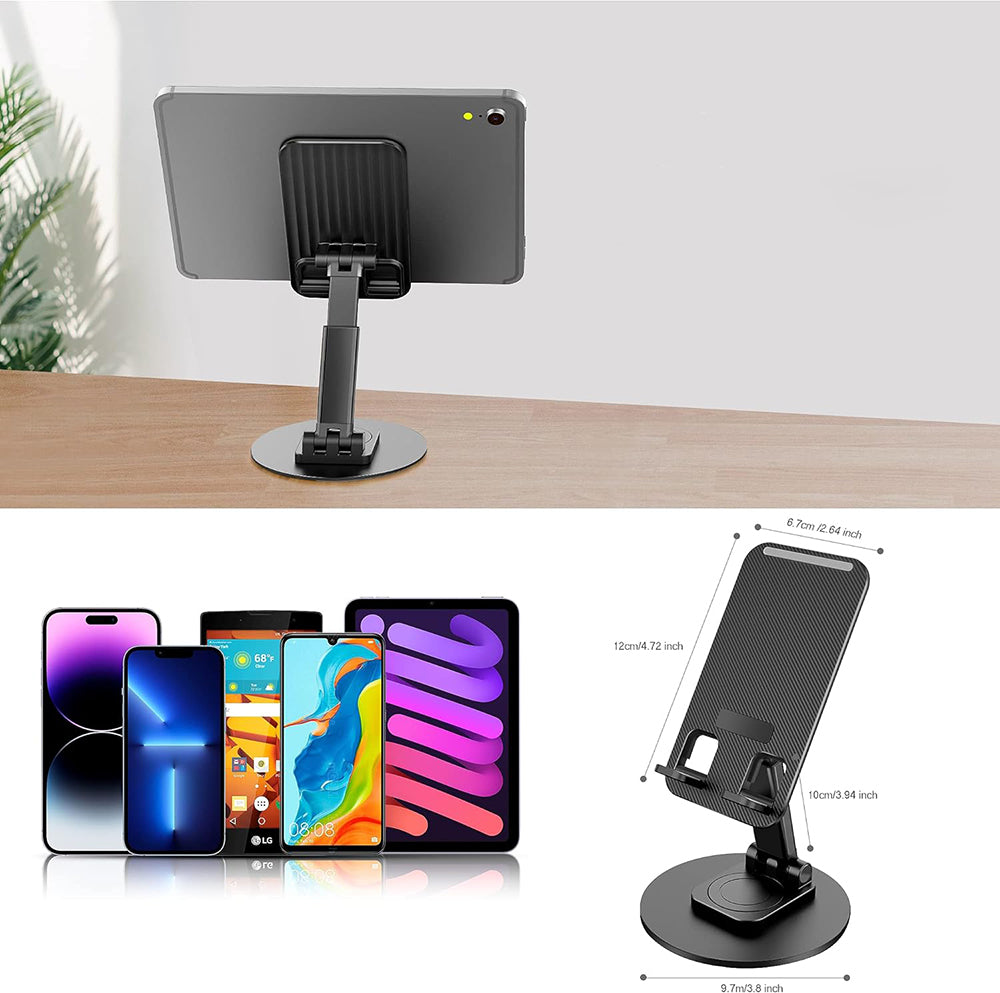 Jmary MK-59 Ayarlanabilir Katlanabilir 360 Derece Dönebilen Telefon ve Tablet Standı Siyah