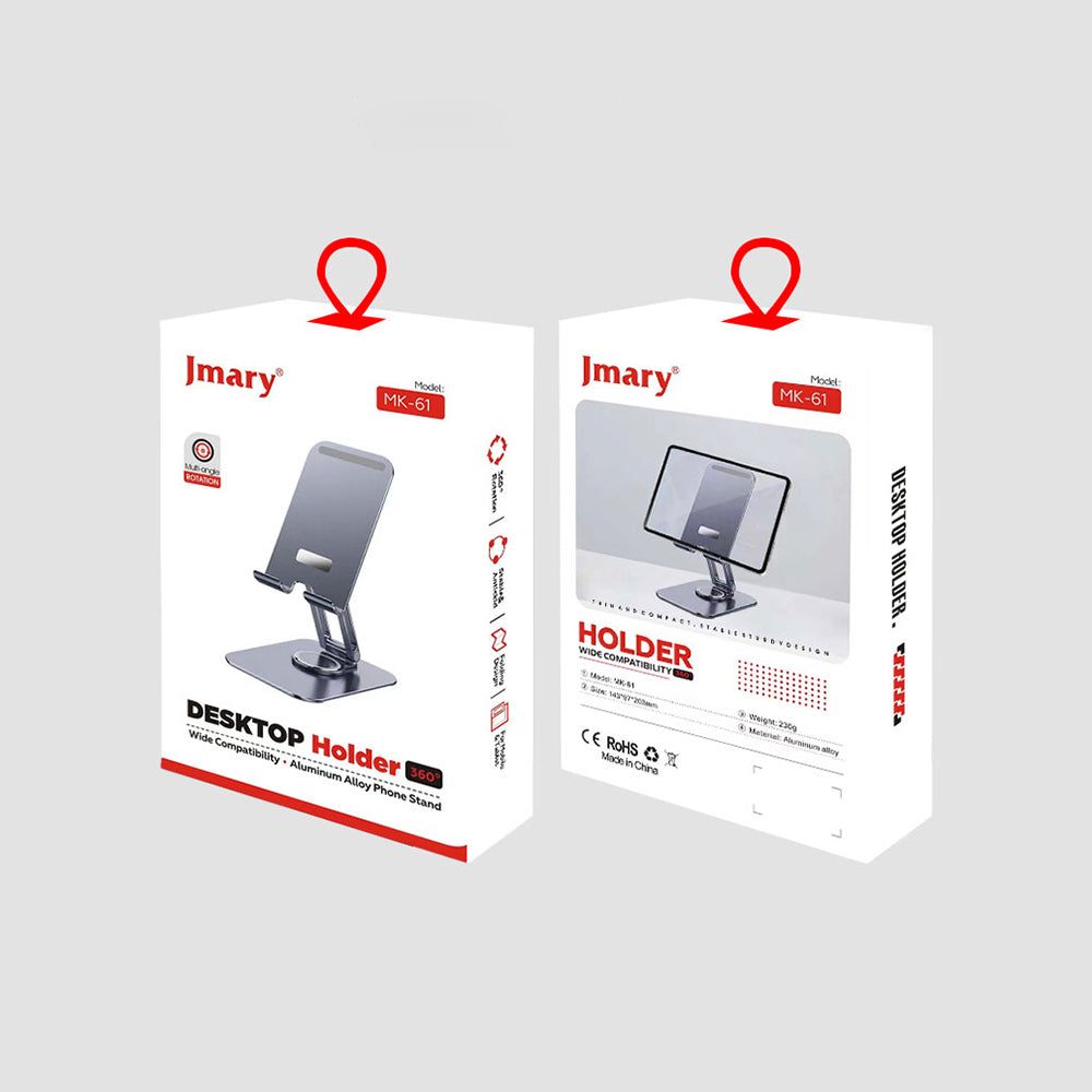 Jmary MK-61 Ayarlanabilir Katlanabilir 360 Derece Dönebilen Telefon ve Tablet Standı Gri