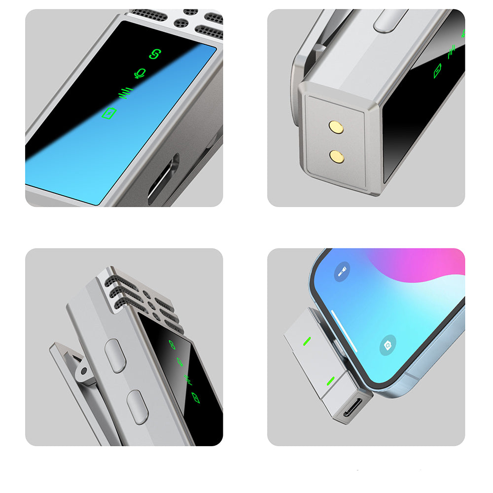 Jmary MW-15 Type-C Portlu Kablosuz Yaka Mikrofonu Gri