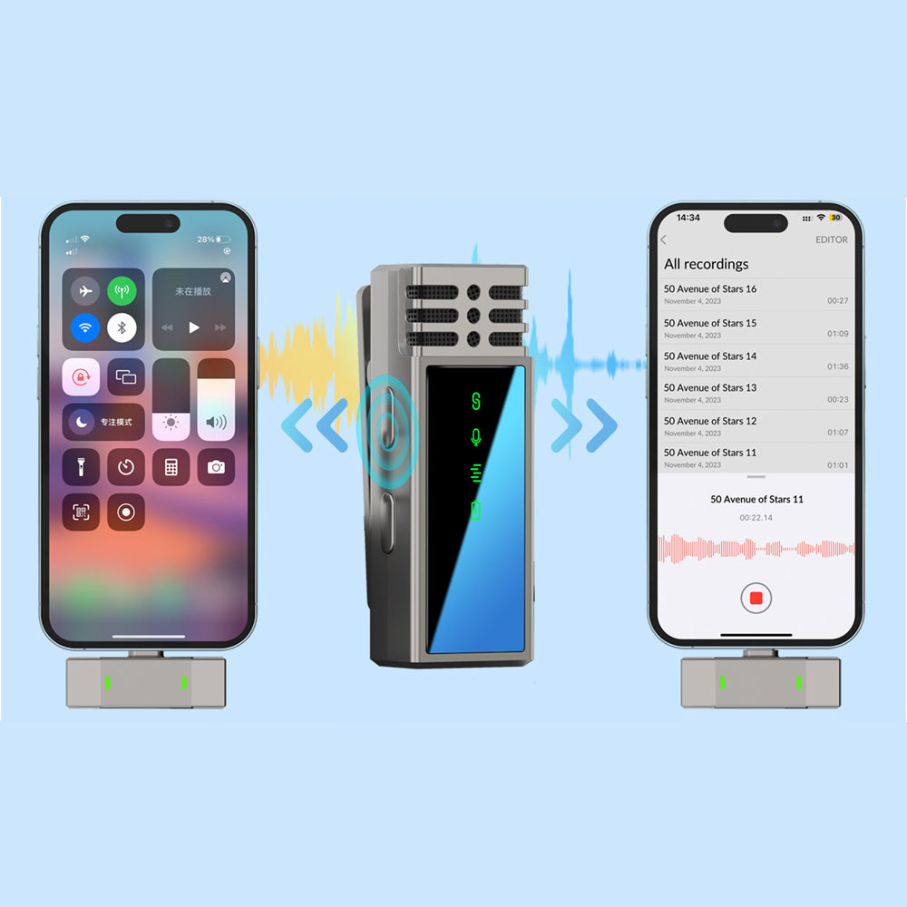 Jmary MW-15 Type-C Portlu Kablosuz Yaka Mikrofonu Gri