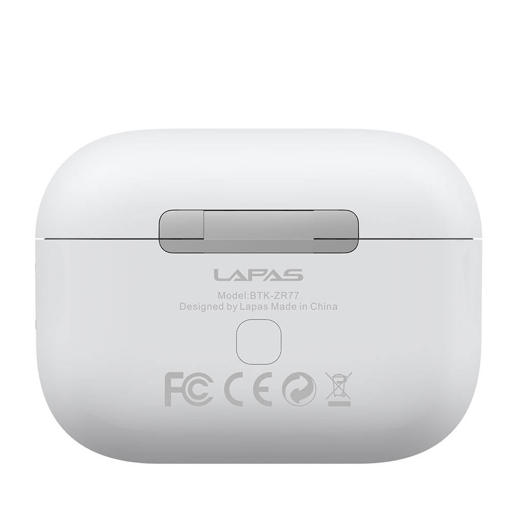 Lapas BTK-ZR77 HD Ses Kaliteli TWS Kulak İçi Bluetooth v5.3 Kulaklık Beyaz