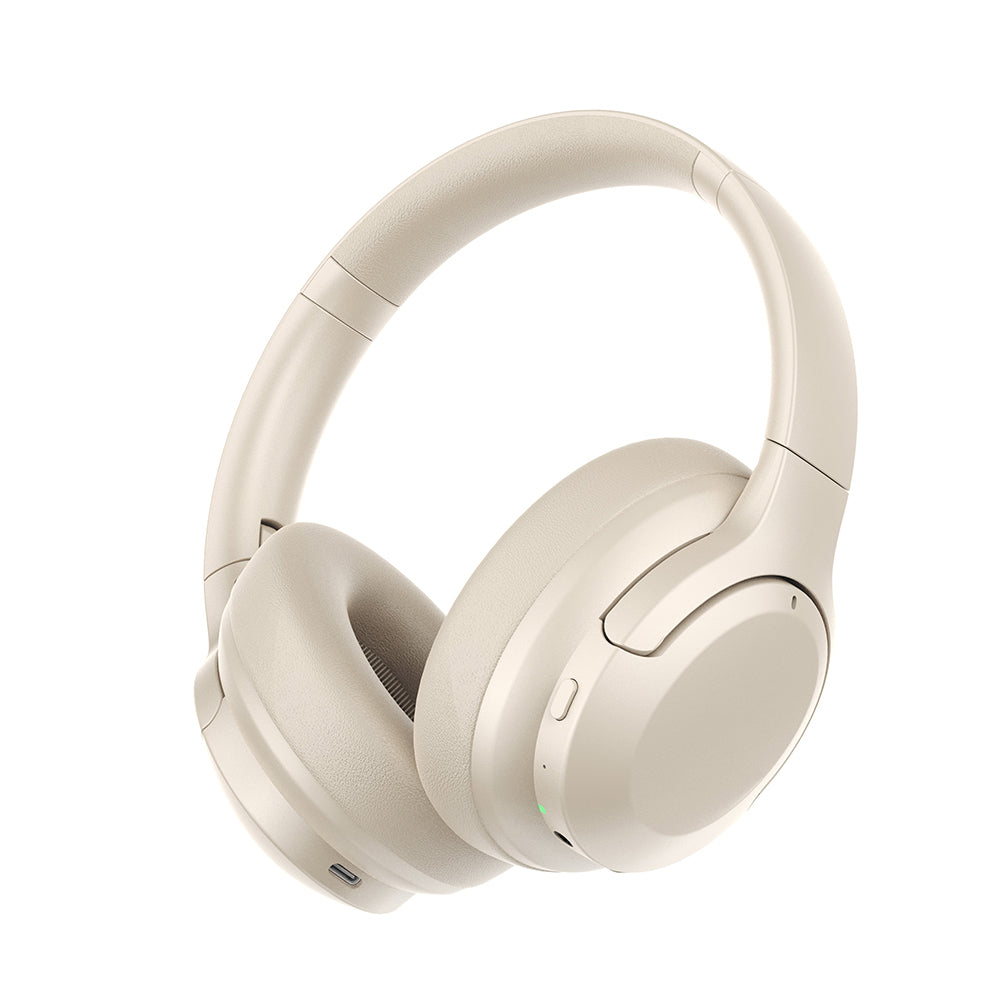 Lapas LP-HD002 Ayarlanabilir ANC Aktif Gürültü Önleyicili Kulak Üstü Bluetooth Kulaklık Krem