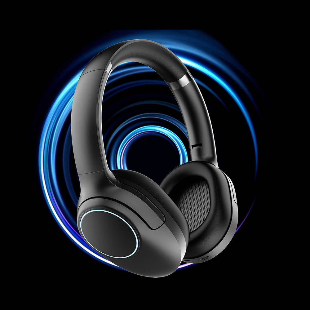 Lapas LP-HD003 RGB LED Işıklı Kulak Üstü Bluetooth v5.4 Kulaklık Siyah