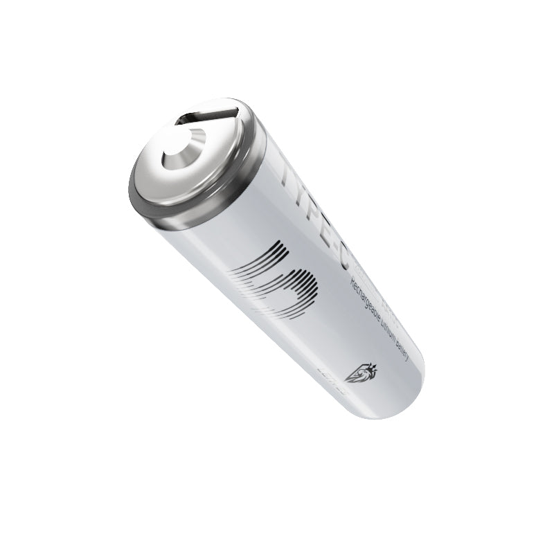 Lenyes AA105 Type-C Şarj Portlu Şarj Edilebilir AA Lityum-ion Pil 2800mWh 1.5V 2 Adet Beyaz