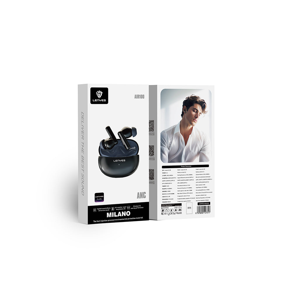 Lenyes Air 100 ANC Özellikli ENC Teknolojili Kulak İçi Bluetooth v5.3 Kulaklık Yeşil