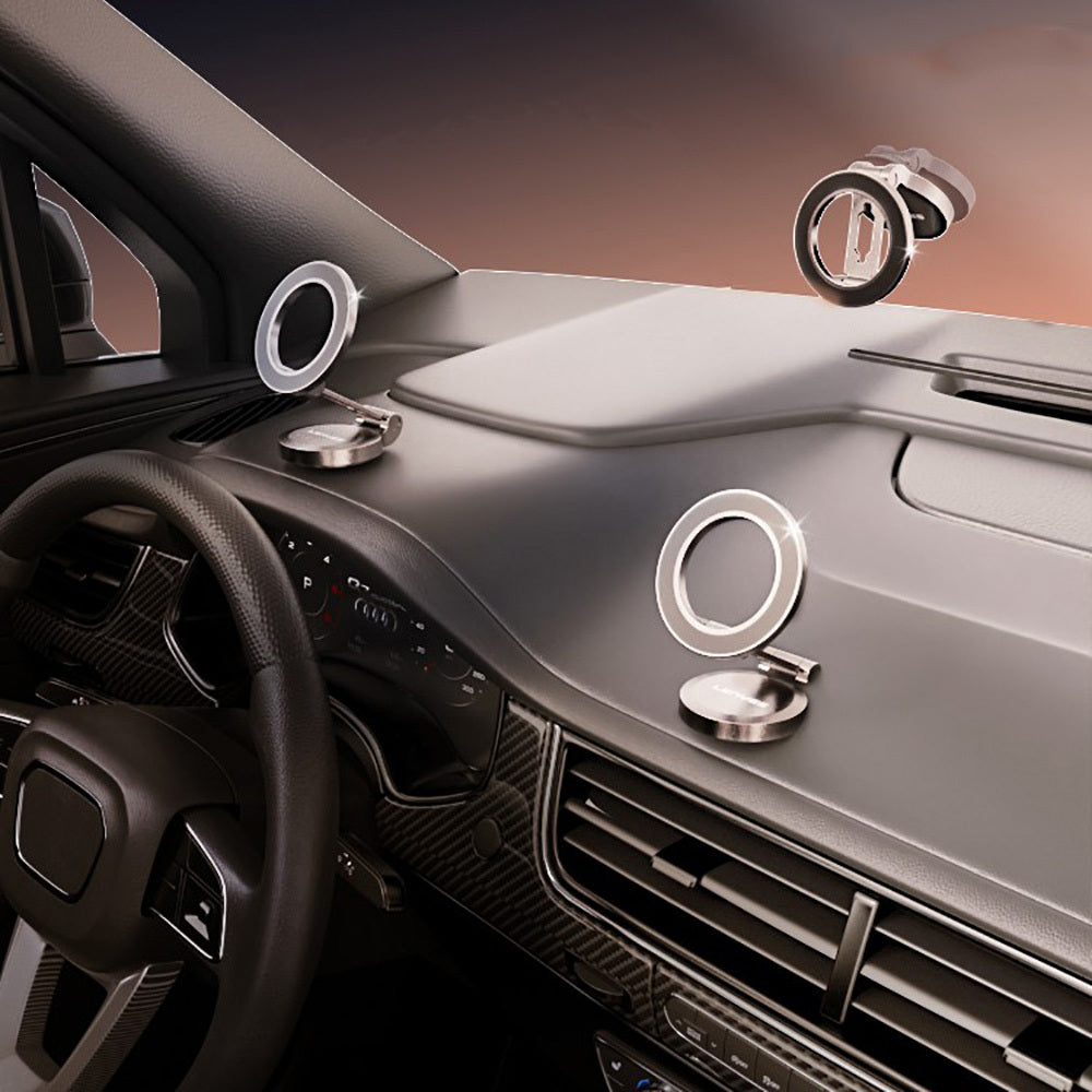 Lenyes CR137 Magnetik M-safe 360° Oynar Başlıklı Araç İçi Telefon Tutucu Siyah