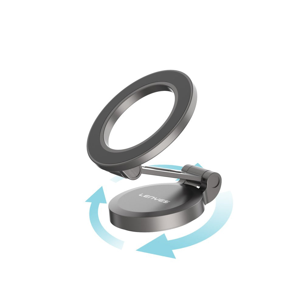 Lenyes CR137 Magnetik M-safe 360° Oynar Başlıklı Araç İçi Telefon Tutucu Siyah