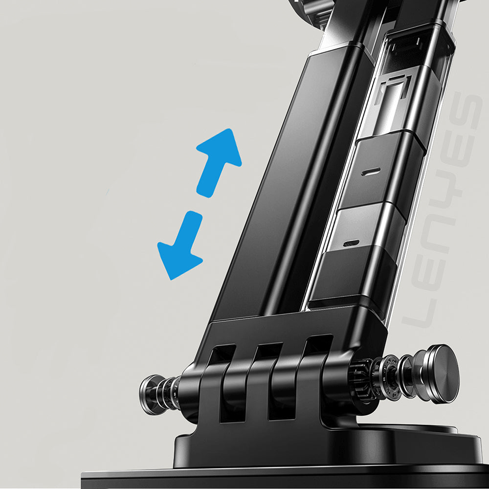 Lenyes CR139 Ayarlanabilir Katlanabilir Dönebilen Metal Telefon ve Tablet Standı Siyah